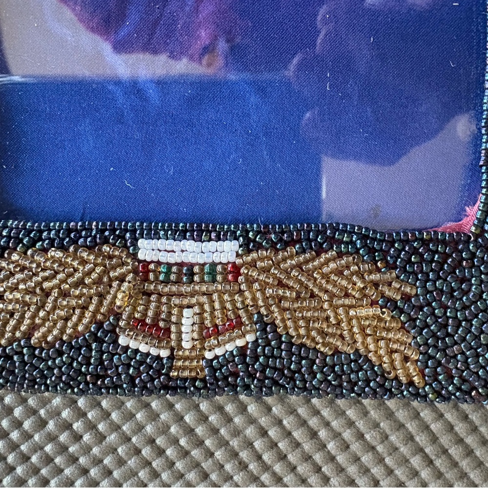 Beaded Picture Frame with Naval/military motif 5x7” - Picture 3 of 5